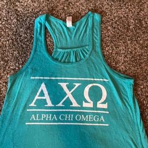 Teal Alpha Chi Omega Tank Top
